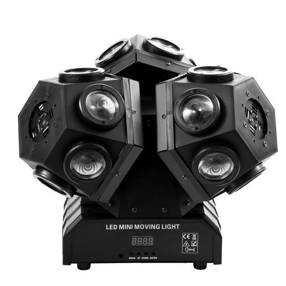 18LEDs Moving Head DJ Light Rotating Beam Lights Stage Light DJ Lighting Led Pinspot Lights Uplighting Lights for Events Sound Activated Dmx512 Light for DJ KTV Disco Party Wedding Concert Festival