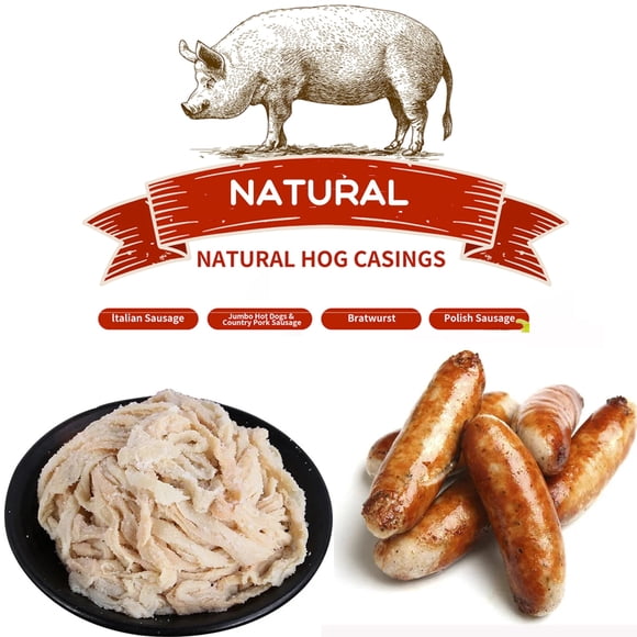 14m/5m Collagen Casings Sausage Ham Sausage Roast Casings Strong Tenacity 26mm Sausage Casings Great Summer Sausage Snack Sticks Hot Dogs 1 2 3 4 Pcs