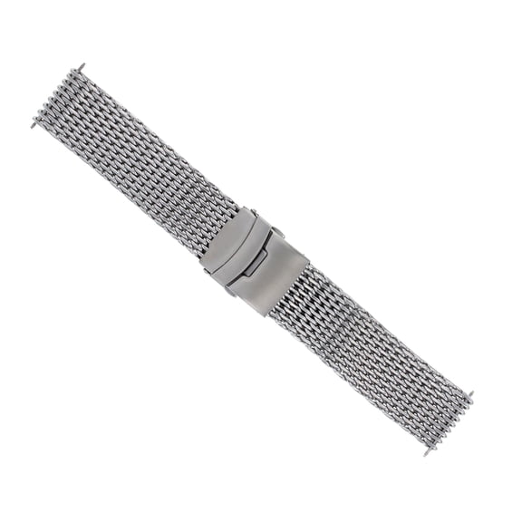 18MM-20MM,22MM,24MM SHARK MESH 4MM THICK S/ST WATCH BAND BRACELET FOR BREITLING