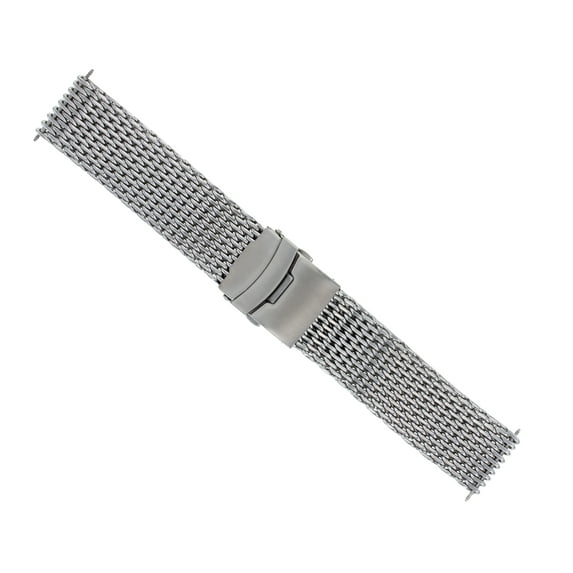 18MM-20MM,22MM,24MM SHARK MESH 4MM THICK S/ST WATCH BAND BRACELET FOR BREITLING