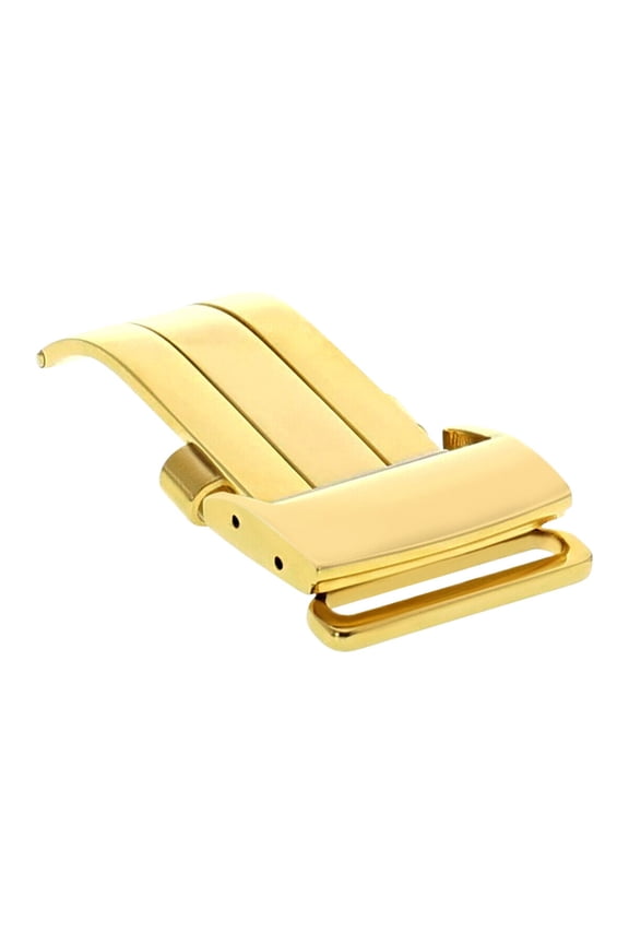 18MM DEPLOYMENT BAND BUCKLE CLASP FOR BREITLING PILOT LEATHER STRAP 18/20MM GOLD