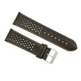 thumbnail image 1 of 18MM FOR TAG HEUER CARRERA PERFORATED LEATHER STRAP BAND QUICK RELEASE BROWN WHI, 1 of 2