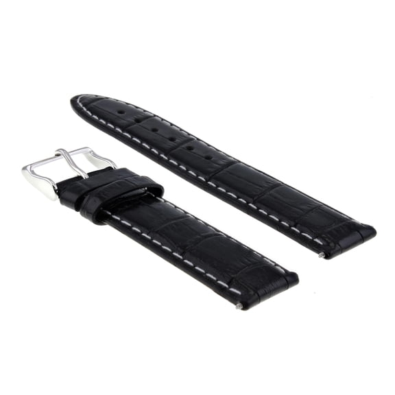 18MM GENUINE LEATHER WATCH STRAP BAND FOR INVICTA WATCH DIVER RUSSIAN BLACK WS