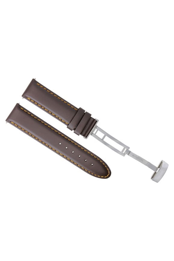 18MM LEATHER STRAP BAND DEPLOYMENT CLASP FOR AUDEMARS PIGUET WATCH BROWN OS #8