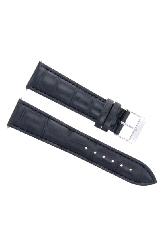 18MM LEATHER WATCH BAND STRAP COMPATIBLE WITH FRANCK MULLER 5850 CRAZY HOUR DARK BLUE NAVY
