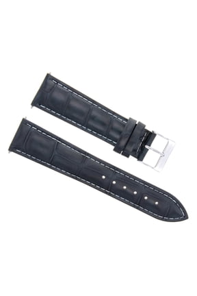 18MM LEATHER WATCH STRAP BAND FOR CITIZEN ECO DRIVE BM8180-03E DARK BLUE WHITE S
