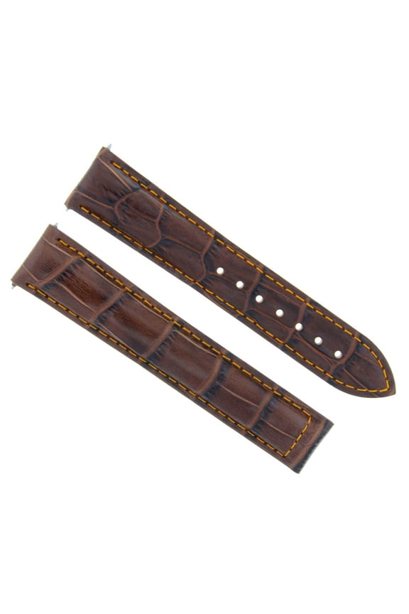 18MM LEATHER WATCH STRAP BAND FOR OMEGA SPEEDMASTER SEAMASTER WATCH L/BROWN OS