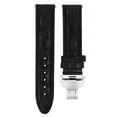 thumbnail image 1 of 18MM PREMIUM LEATHER WATCH STRAP BAND CLASP FOR BREITLING PILOT, COLT BLACK #7, 1 of 2