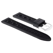 18MM RUBBER DIVER BAND STRAP FOR OMEGA SEAMASTER WATCH MIDSIZE 2561.80.00 BLACK