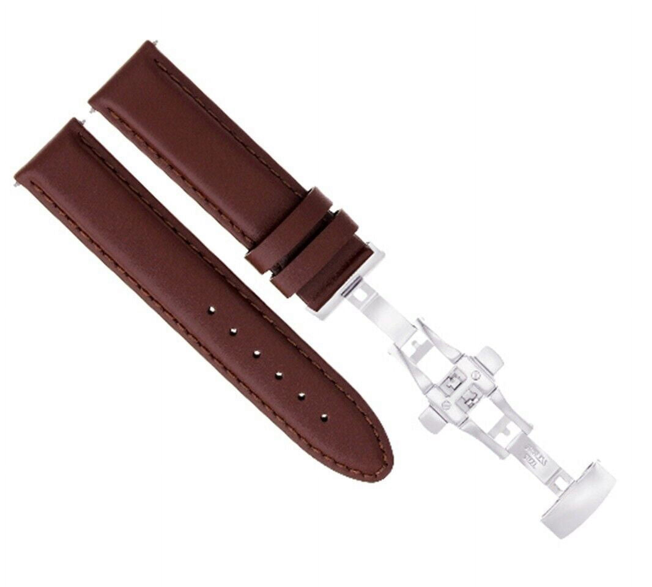 18MM SMOOTH LEATHER WATCH STRAP BAND DEPLOYMENT CLASP BUCKLE FOR IWC LIGHT BROWN Walmart