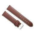 thumbnail image 1 of 18MM SMOOTH LEATHER WATCH STRAP BAND FOR ROLEX LIGHT BROWN WHITE ST, 1 of 2