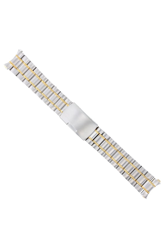 18MM WATCH BAND SOLID LINK BRACELET FOR OMEGA SPEEDMASTER S/STEEL HEAVY TWO TONE