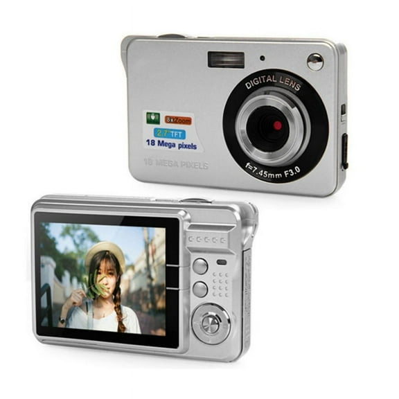 18MP HD Digital Camera with 2.7 inch LCD Screen, Rechargeable Battery, HD Photo Video for Indoor, Outdoor Photography