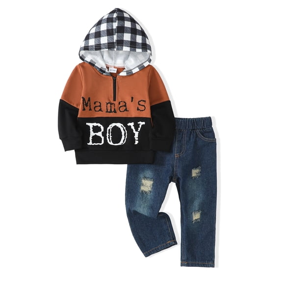 18Months Baby Boy Clothes Infant Toddler Boy Outfits Denim Jeans Boys Fall Winter Clothing Pants Set 18-24M