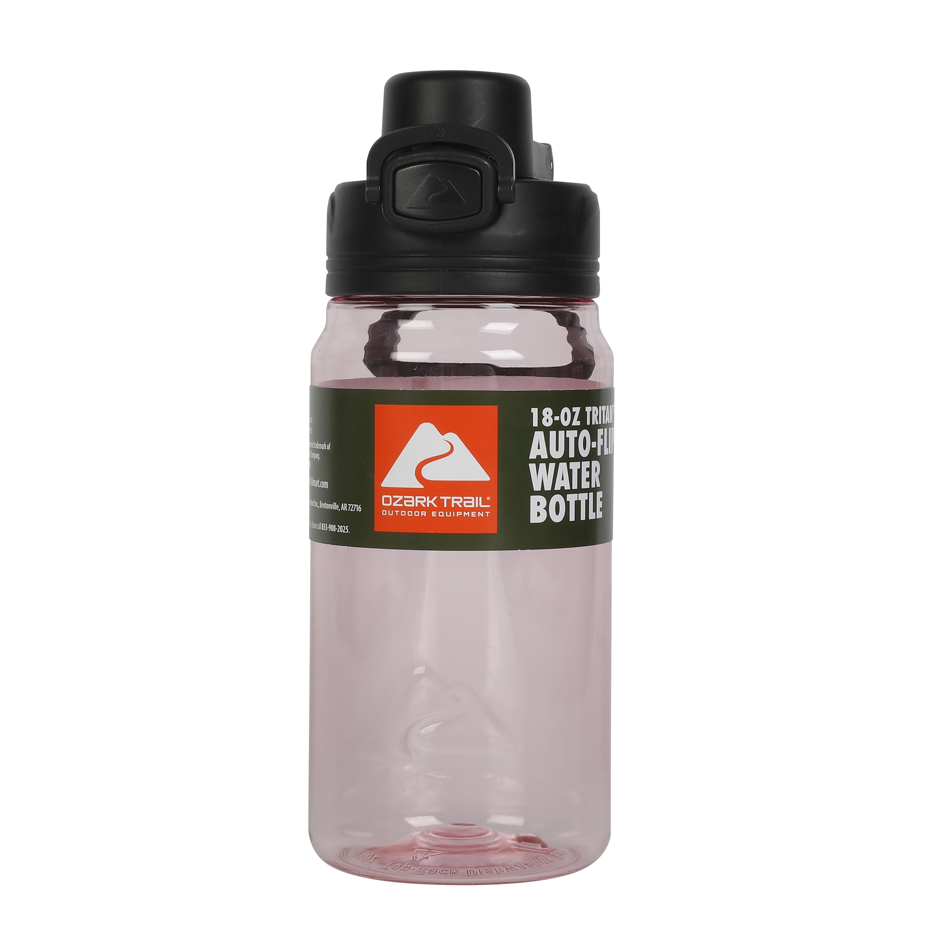 Ozark Trail 18 oz Tritan Water Bottle with Flip-Top Lid, Pink
