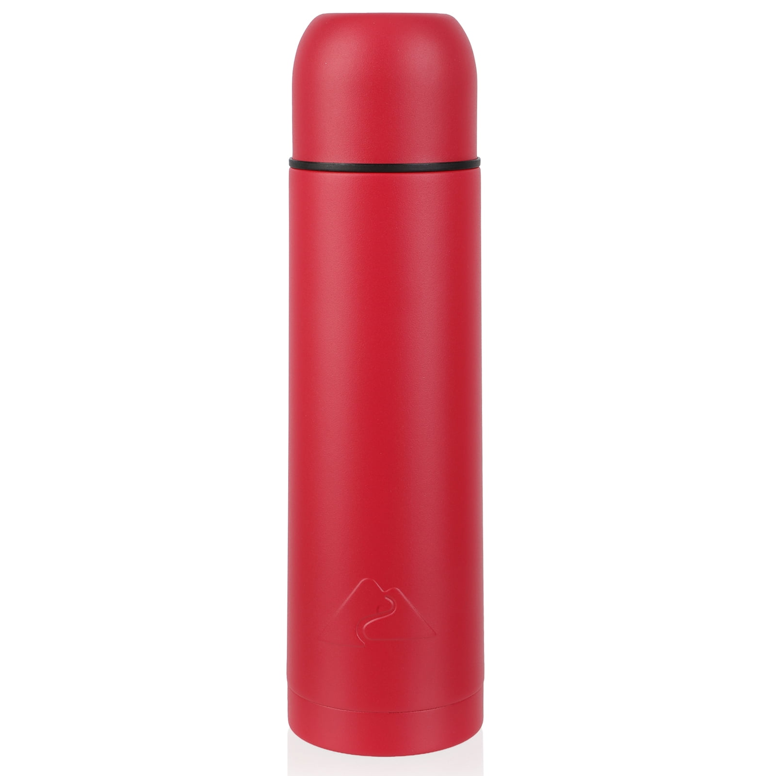 Ozark Trail 18oz Vacuum Insulated Stainless Steel Double Wall Thermal Water Bottle with Cup, Red