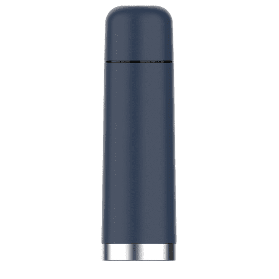 Ozark Trail 18oz Vacuum-Insulated Stainless Steel Thermal BOTTLE,Navy Blue