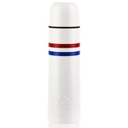 Ozark Trail 18 oz Vacuum-Insulated Stainless Steel Double-Wall Thermal Water Bottle, Red and Blue Strip
