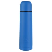 Ozark Trail 18oz Vacuum Insulated Stainless Steel Double Wall Thermal Water Bottle with Cup, Blue
