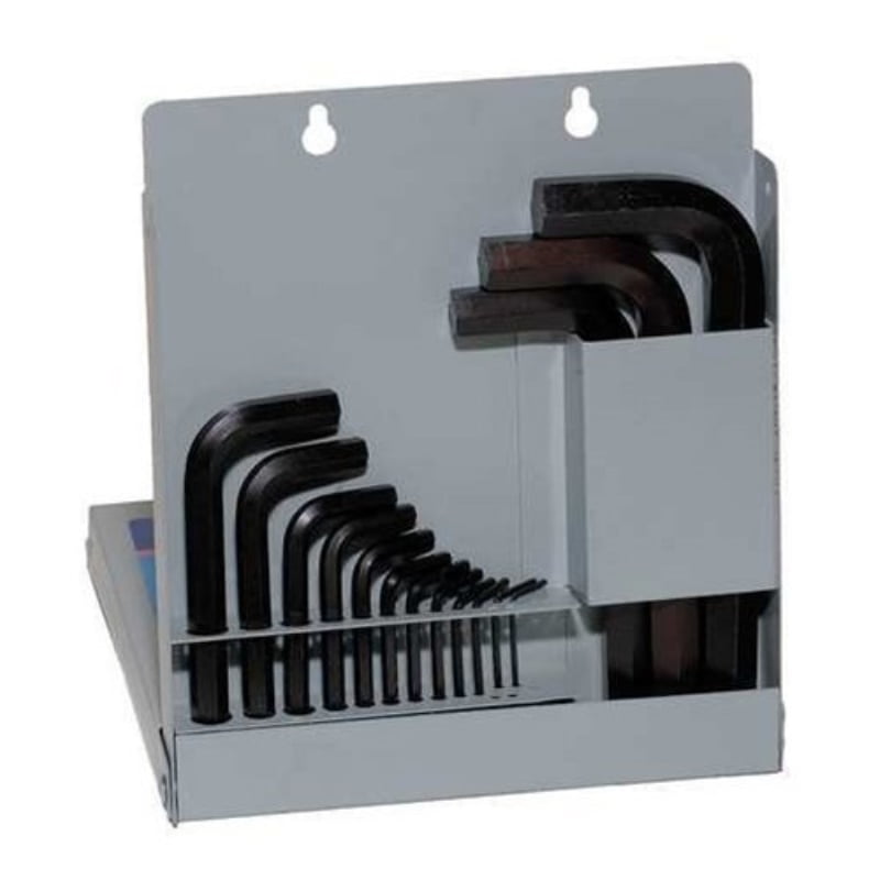 Eklind Short Plain SAE Black Oxide Hex Key Set, Number of Pieces: 18 10118