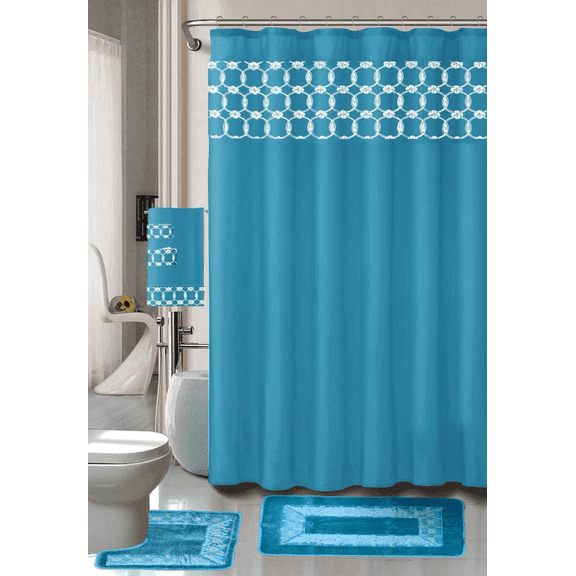 18PC SET EMBROIDERY CHARLTON TURQUOISE