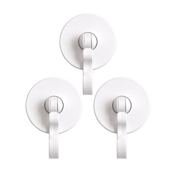 18PCS Adhesive Ceiling and Wall Hooks - Round Swivel Turn 360/180 No Drill Stick on C1612