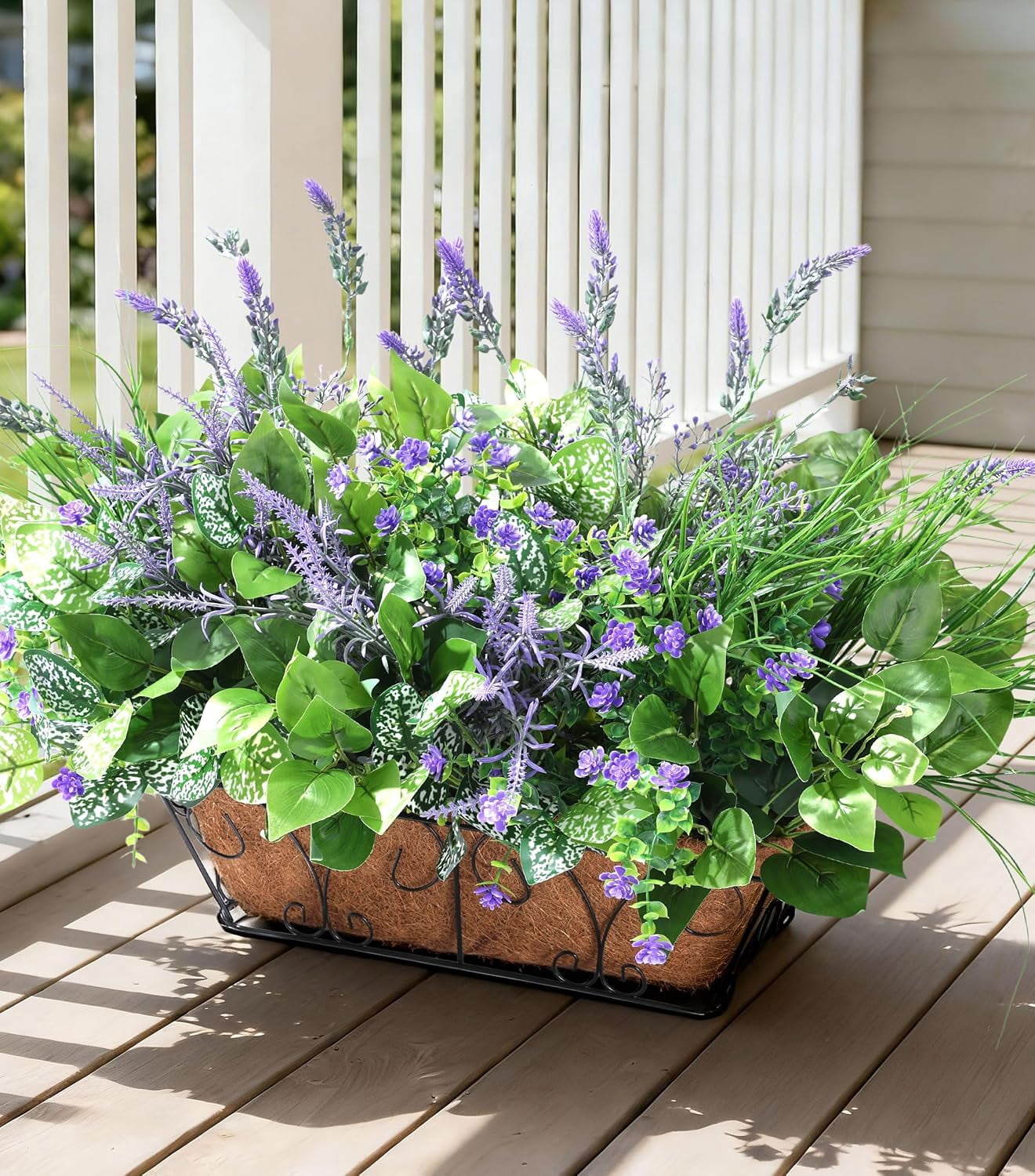 18PCS Artificial Plants for Outdoor Decor Realistic Faux Greenery ...