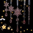 thumbnail image 1 of 18PCS Christmas Tree Decoration Crystal Ornaments Hanging Acrylic Christmas Snowflake Icicle Drop Crystal Ornaments for Xmas Tree Winter New Year Party Supplies, 1 of 8
