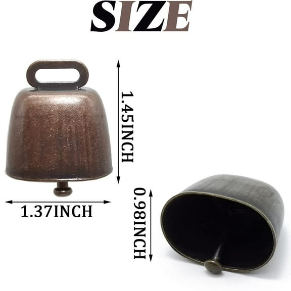 18PCS Cow Horse Sheep Grazing Copper Bells Small Brass Bells Cattle Goat Farm