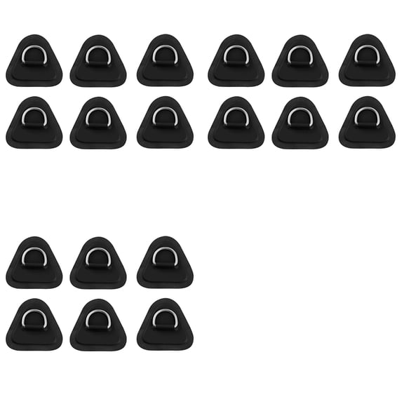 18PCS D-Ring Patch for Inflatable Boat Kayak Dinghy , D-Ring PVC Patch Stand-Up Paddleboard Canoe Rafting Black