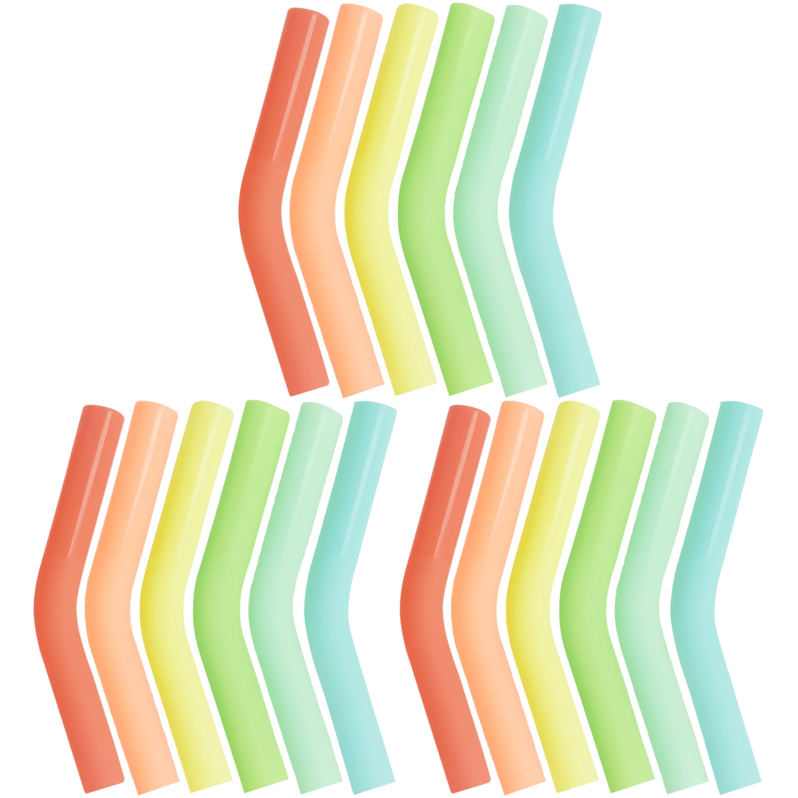 18PCS Food Grade Silicone Straw Tips Covers Only Fit for 1/3 Inch Wide Straws(8MM Outdiameter)