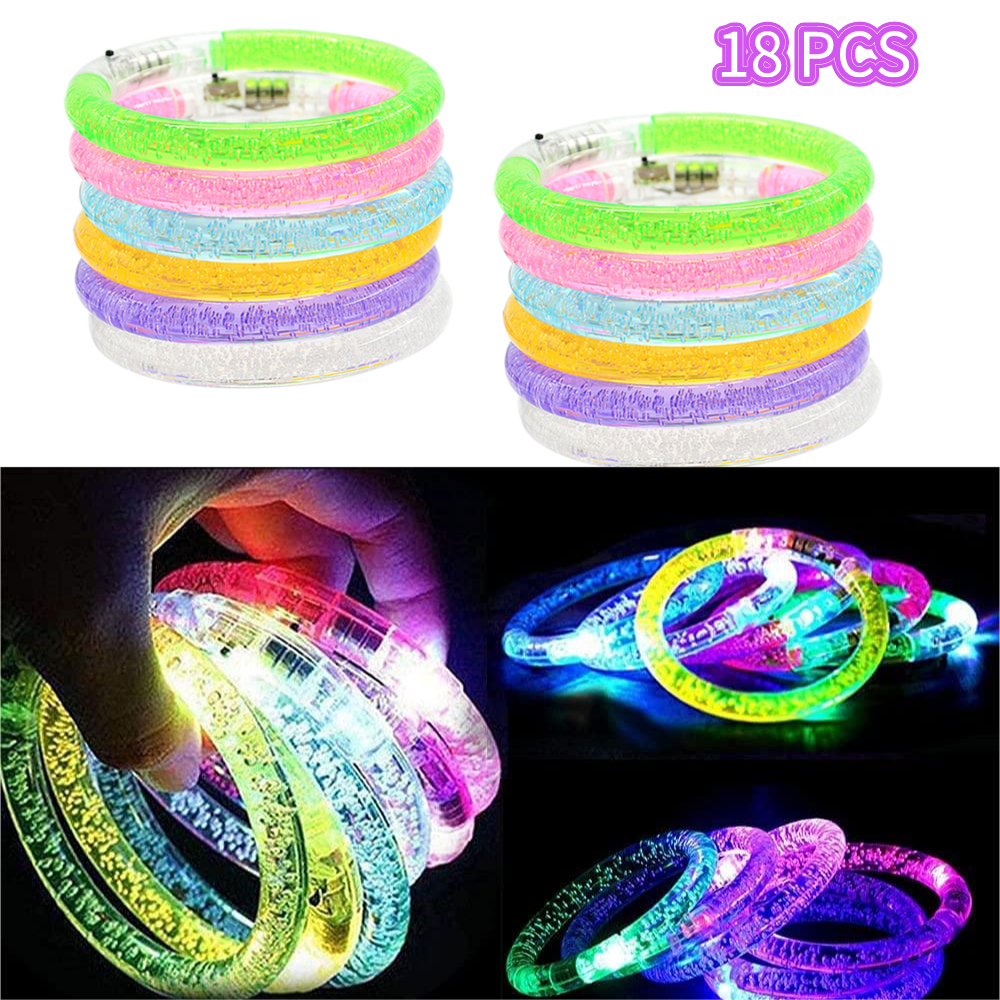 Roofei 10 Pieces LED Glow Stick Bracelet Glow Sticks Bracelet Glow In The Dark  Kids And Adults Stick Favors Party Colorful Glow Light Neon Bracelets for  Carnival Christmas New Years Party 
