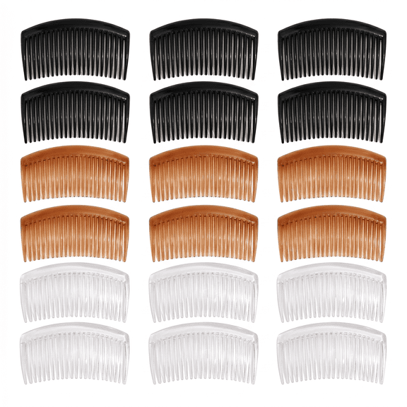 18PCS Hair Side Combs, 3-Color Set, for Styling and Grooming