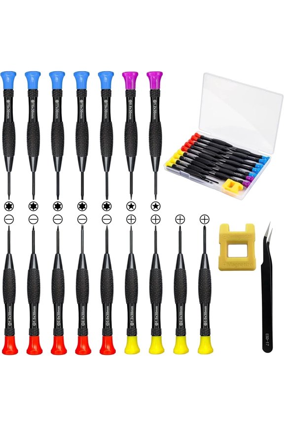 18PCS Mini Precision Screwdriver Set Magnetic Torx Computer Eyeglass Phone Watch