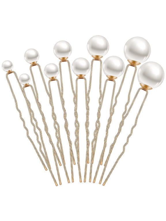 18PCS Pearl Hair Pins for Wedding Bridal Hair Pins Single Pearl Bobby Pins for Styling U Pearl Shaped Hair Pins for Bride Girls