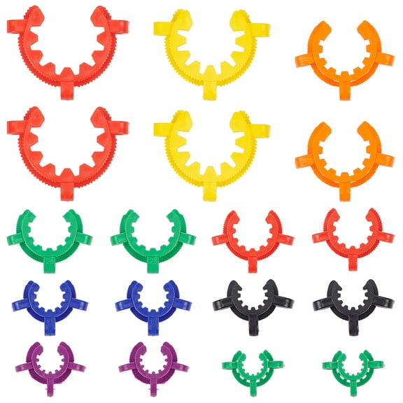 18PCS Plastic Joint Clips Set Keck Clip Taper Joints Glass Standard Conical Interface Clip Ground Glass Joint (8/1122.5/28.510/1410.5/1614.