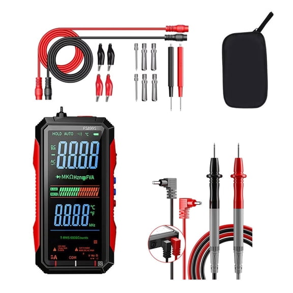 18PCS Rechargeable Multimeter Set 4.8-Inches Display With 6000 Counts Accuracy Suitable For Electricians And Engineers