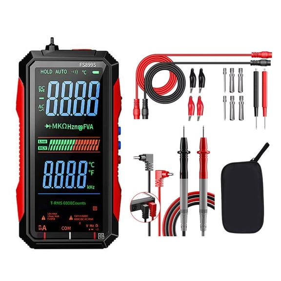 18PCS Rechargeable Multimeter Set 4.8-Inches Display With 6000 Counts Accuracy Suitable For Electricians And Engineers