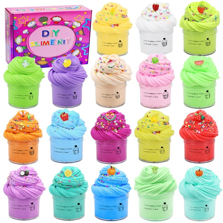18Pack Butter Slime Kit Mini Scented Slime for Kids Party Favor Stretchy and Non Sticky Soft Slime Stress Relief Toys