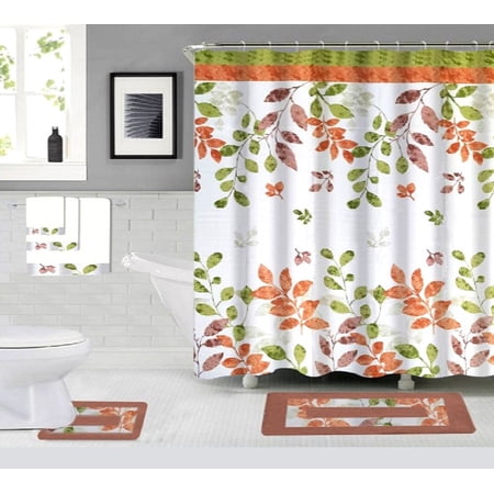 18Pc Bathroom set Bloom Rust