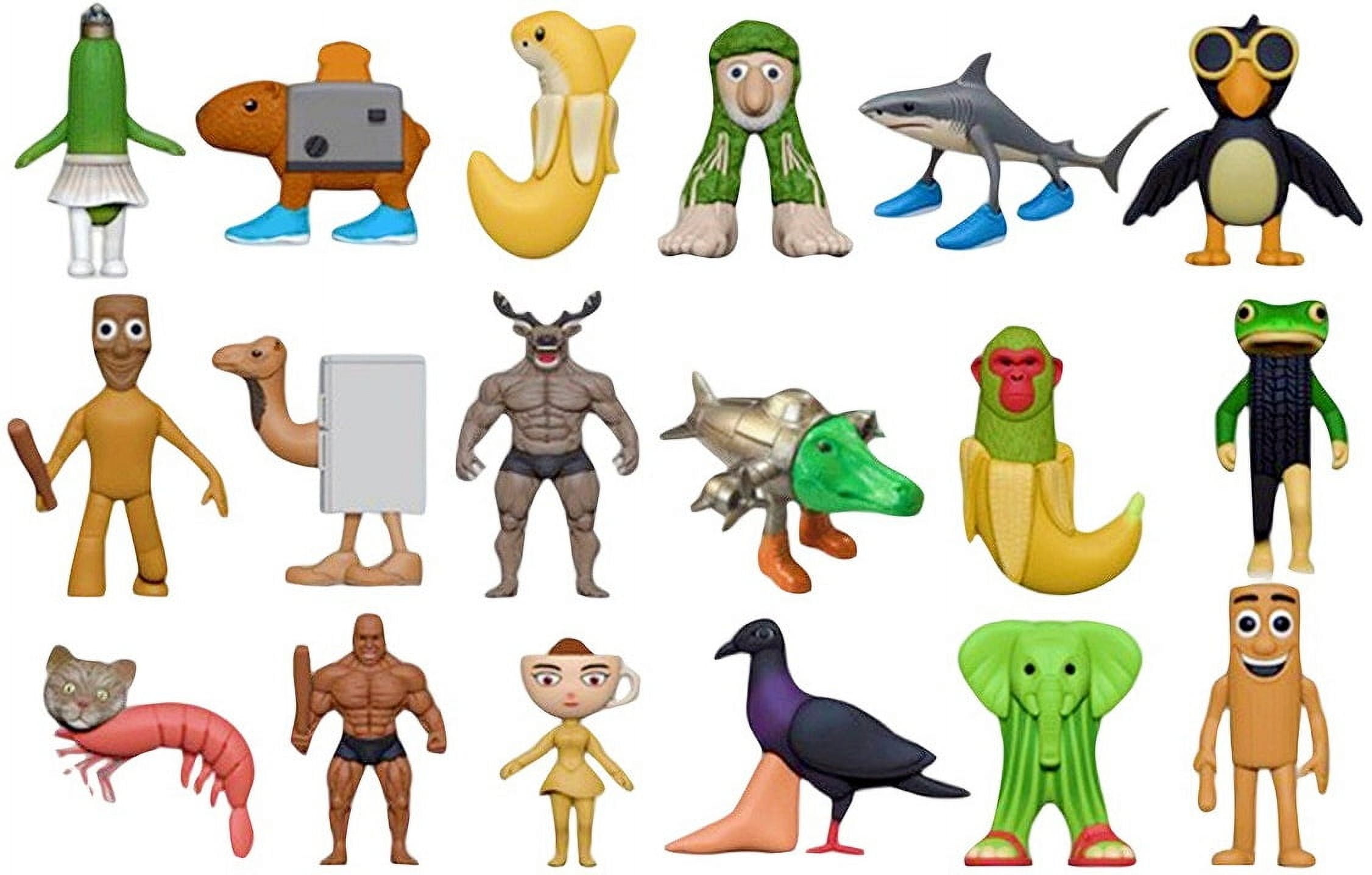 24 Figurines Italiennes Brainrot En Silicone - Collection Tung Sahur, Décoration Humoristique 2,5-5,5 Cm - 10
