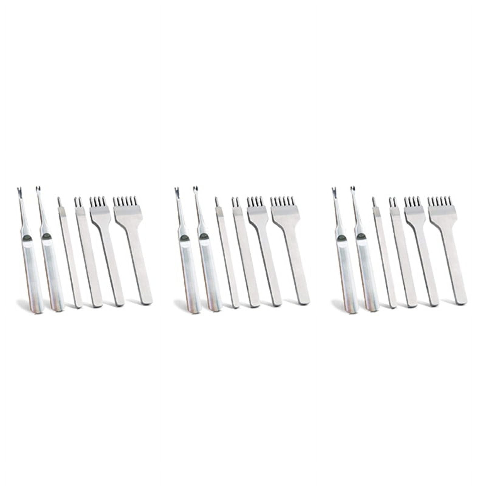 18Pcs 1/2/4/6 DIY Diamond Lacing Stitching Chisel Set Leather Edge Skiving DIY Craft Tool, (4mm)