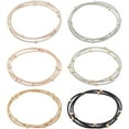 thumbnail image 1 of 18Pcs 6 Colors Guitar String Bracelet 2.3 Inch Titanium Steel Beaded Bracelets Spring Stackable Bracelets for Guitar Fans DIY Jewellery Making 2mm Thick, 1 of 6