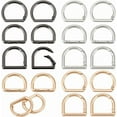 thumbnail image 1 of 18Pcs 9 Styles D Ring Spring Key Hooks Clip Semicircle Metal Spring Key Ring for Belts Backpacks Handbags and Other 3 Color, 1 of 5