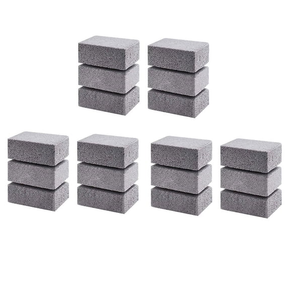 18Pcs BBQ Grill Clean Brick Block Barbecue Cleaning Stone BBQ Racks Stains Grease Cleaner Gadgets Kitchen BBQ Tools,18 x Clean stone,gray