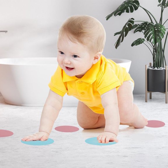 LITINKIMI Bathroom Non-Slip Decals Peva Circular Design Easy to Apply Safe