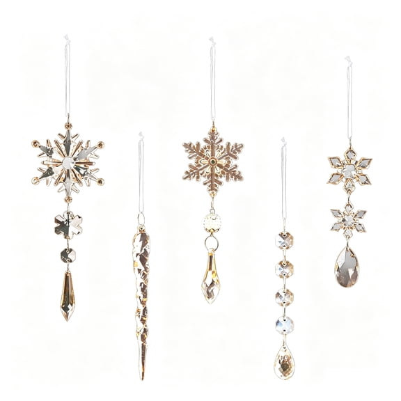 Christmas Decoration Crystal Ornaments, 21Pcs Acrylic Hanging Ornaments ...