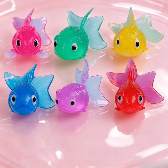 18Pcs Diving Pool Toys, Swimming Fish For Pool, Artificial Goldfish Ornament, Simulation Fake Fish Aquarium Decor, Floating Rubber Tropical Fish Decoration Home (Assorted Colors)