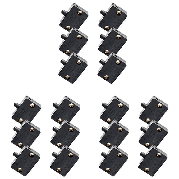 18Pcs Door LED Switch for Closet Light,Normally Closed Cabinet Electrical Lamp Switches,for Closet Pantry Cabinet Black