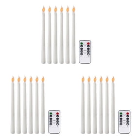 18Pcs Flameless Taper Candles Flickering with 10-Key Remote , Battery Operated LED Candlesticks Window Candles